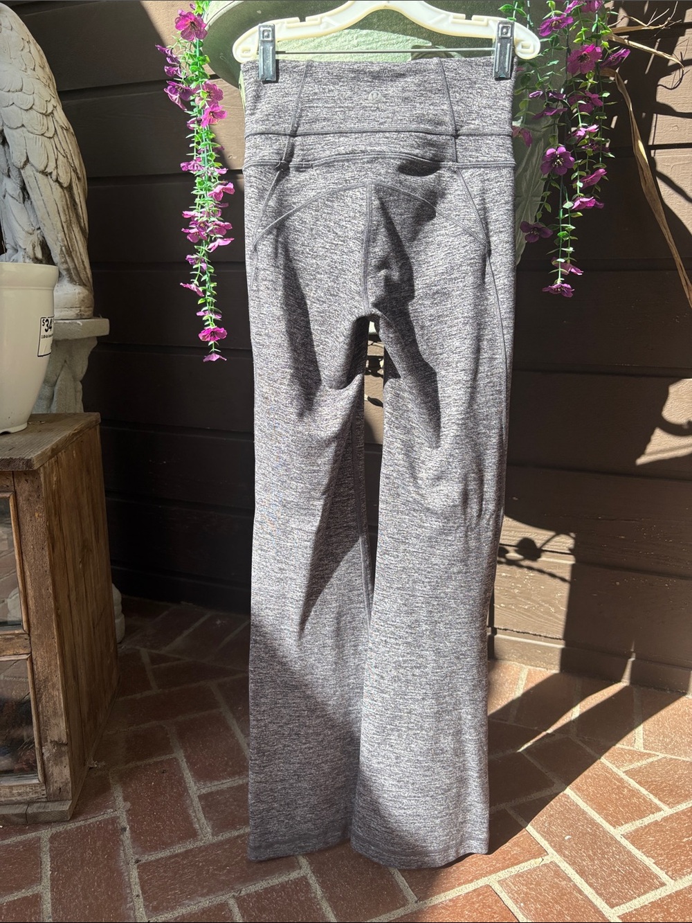Lululemon Groove Heathered Gray Flared Yoga Pants - Picture 4 of 7